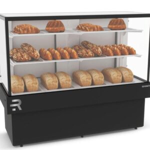Vitrine Natural Seca Tampo em Vidro 145CM Refrimate 127V Preto CVPS 1450
